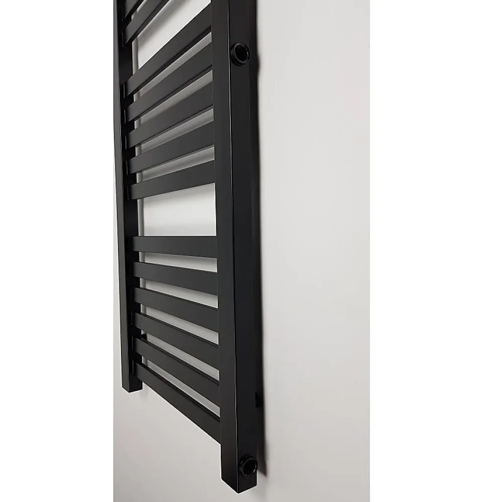 Stano Radiateur sèche-serviettes eau chaude design BERYL 115 x 44 cm noir mat