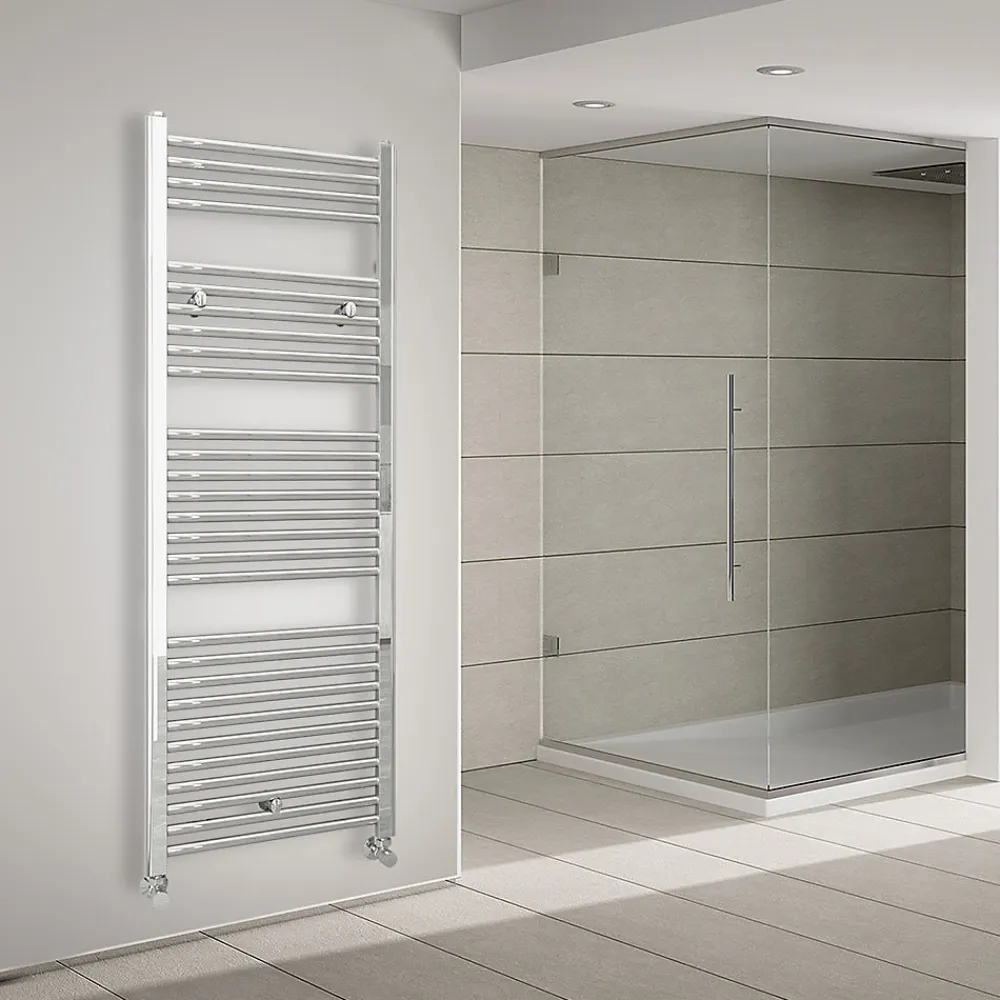 Kibath Radiateur sèche-serviettes circuit de chauffage 150 cm x 50 cm finition chrome poli en acier