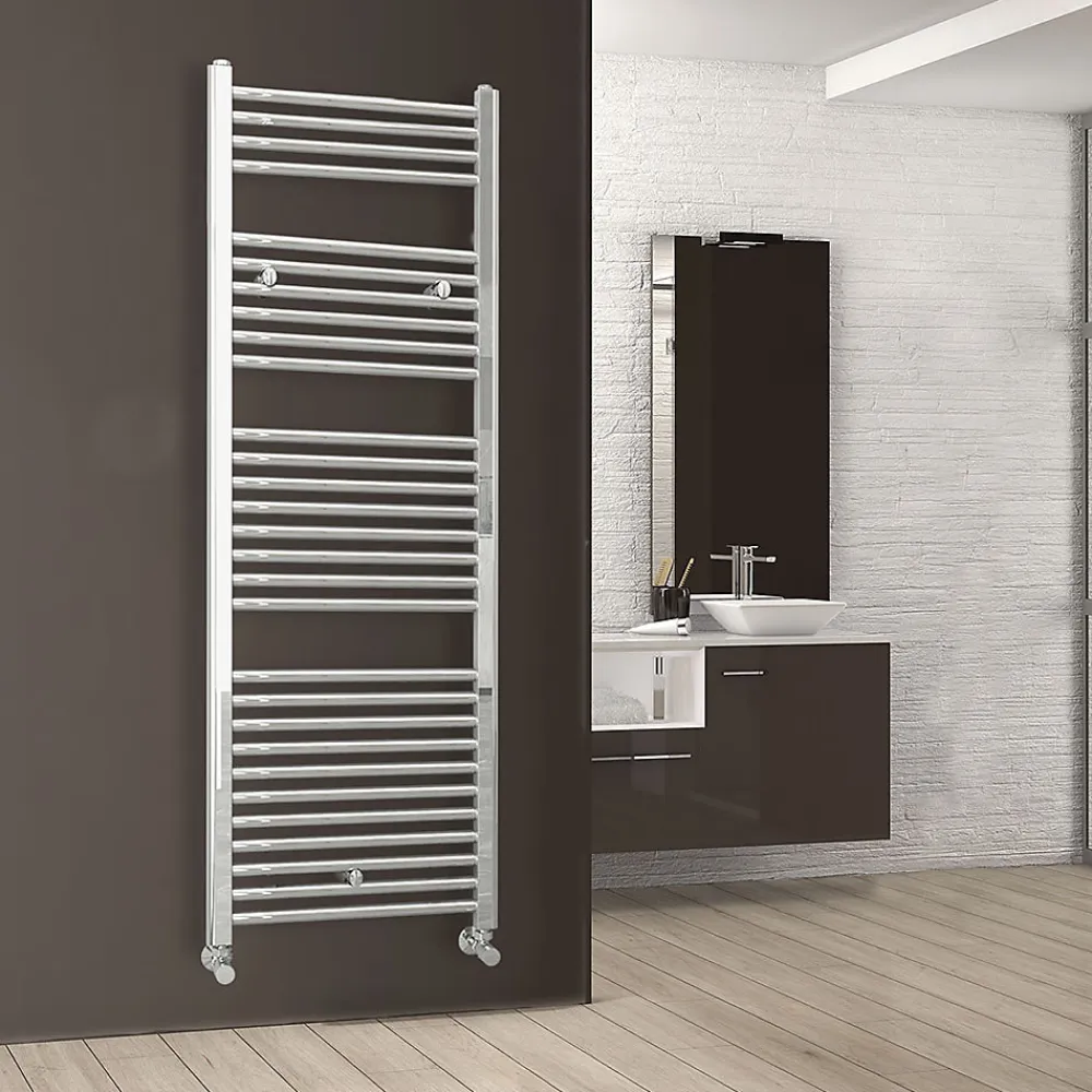 Kibath Radiateur sèche-serviettes circuit de chauffage 150 cm x 50 cm finition chrome poli en acier
