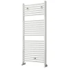 Sèche-Serviettes Eau Chaude|Kibath Radiateur sèche-serviettes circuit de chauffage 120 cm x 50 cm finition BLANC brillant en acier