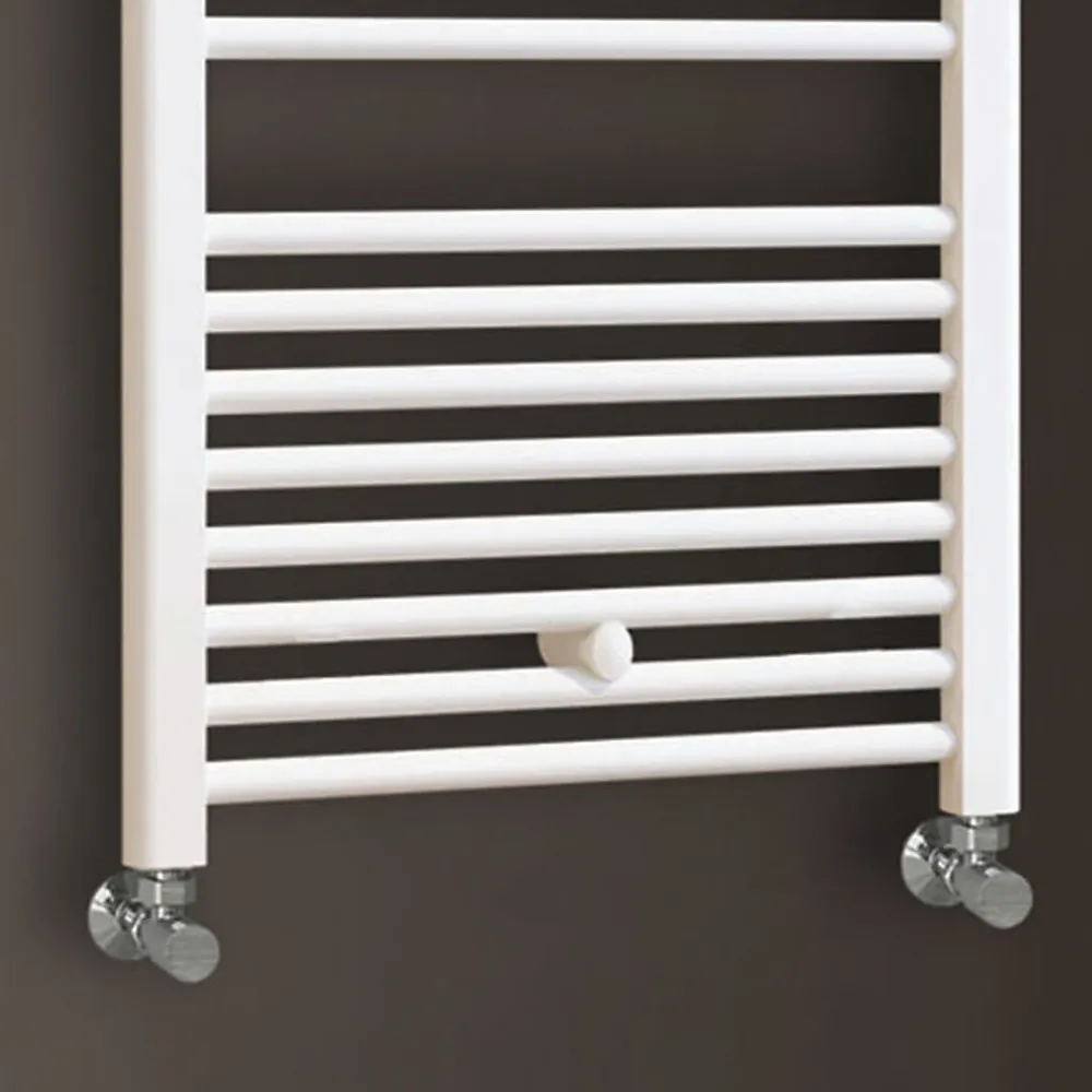 Sèche-Serviettes Eau Chaude|Kibath Radiateur sèche-serviettes circuit de chauffage 120 cm x 50 cm finition BLANC brillant en acier