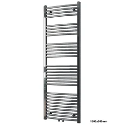 Sèche-Serviettes Eau Chaude|Bernstein Radiateur sèche-serviettes design 150x50cm acier inox - Chrome - R20C - Sans porte-serviette, Avec kit connexion chromé