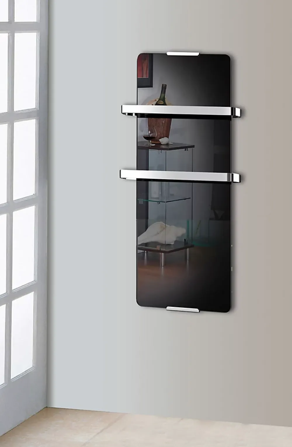 Chemin'Arte Radiateur Sèche-serviettes électrique Noir 600W Chemin Arte