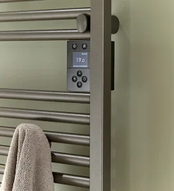 Atlantic Radiateur sèche-serviettes connecté Doris avec soufflerie étroit 1300W Anthracite - - 851287