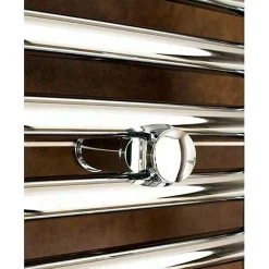 Kibath Radiateur sèche-serviettes circuit de chauffage 120 cm x 50 cm finition chrome poli en acier