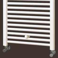 Kibath Radiateur sèche-serviettes circuit de chauffage 80 cm x 50 cm finition BLANC brillant en acier