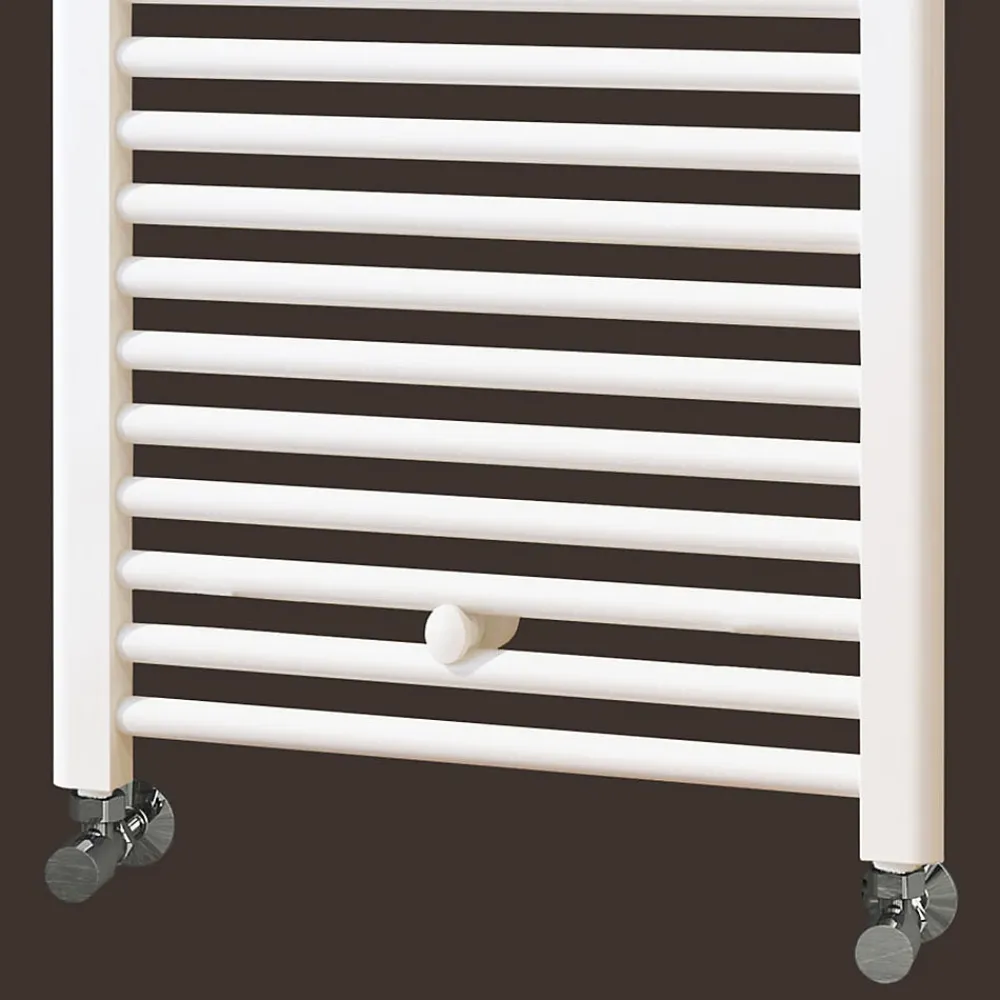 Kibath Radiateur sèche-serviettes circuit de chauffage 80 cm x 50 cm finition BLANC brillant en acier