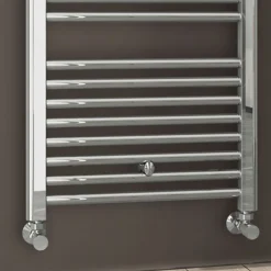 Sèche-Serviettes Eau Chaude|Kibath Radiateur sèche-serviettes circuit de chauffage 80 cm x 50 cm finition chrome poli en acier