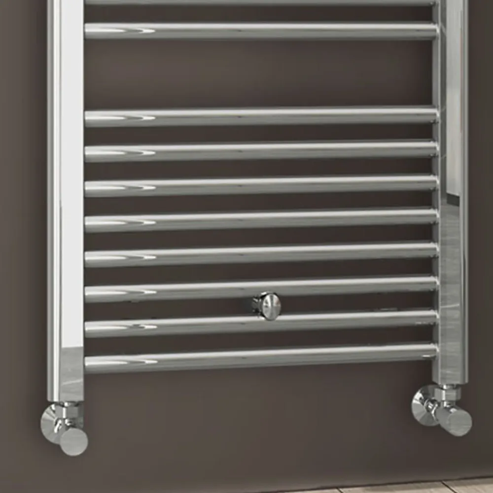 Sèche-Serviettes Eau Chaude|Kibath Radiateur sèche-serviettes circuit de chauffage 80 cm x 50 cm finition chrome poli en acier