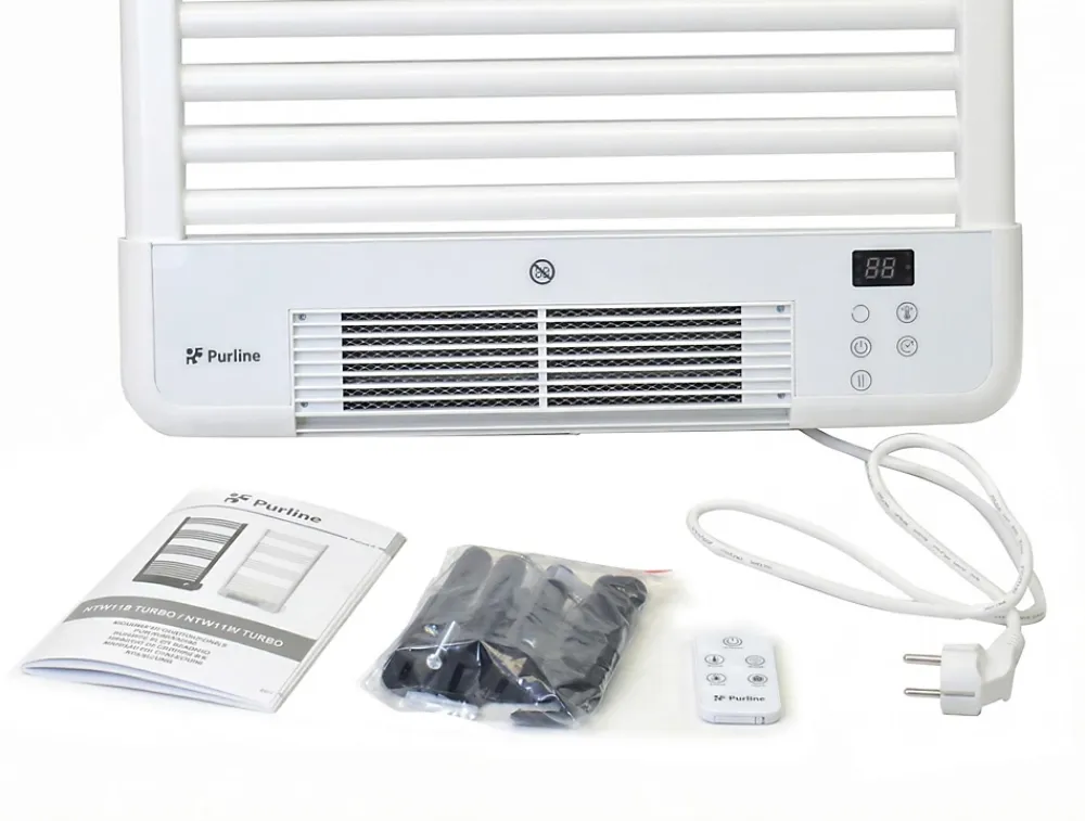 Sèche-Serviettes Soufflant|Purline Radiateur sèche-serviettes avec chauffage intégré et contrôle WiFi