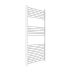 Sèche-Serviettes Eau Chaude|Kiamami Valentina Radiateur Sèche-Serviettes Pour Salle De Bains 60X120 En Acier Blanc Avec 23 Tubes