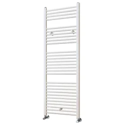 Kibath Radiateur sèche-serviettes circuit de chauffage 150 cm x 50 cm finition BLANC brillant en acier