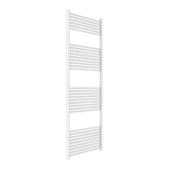 Kiamami Valentina Radiateur Sèche-Serviettes En Acier Blanc 65X180 Avec 33 Tubes