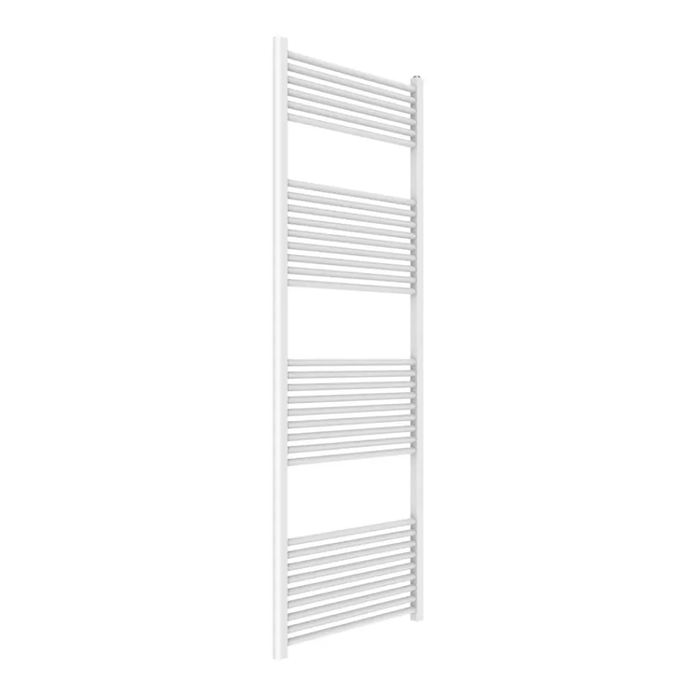 Kiamami Valentina Radiateur Sèche-Serviettes En Acier Blanc 65X180 Avec 33 Tubes