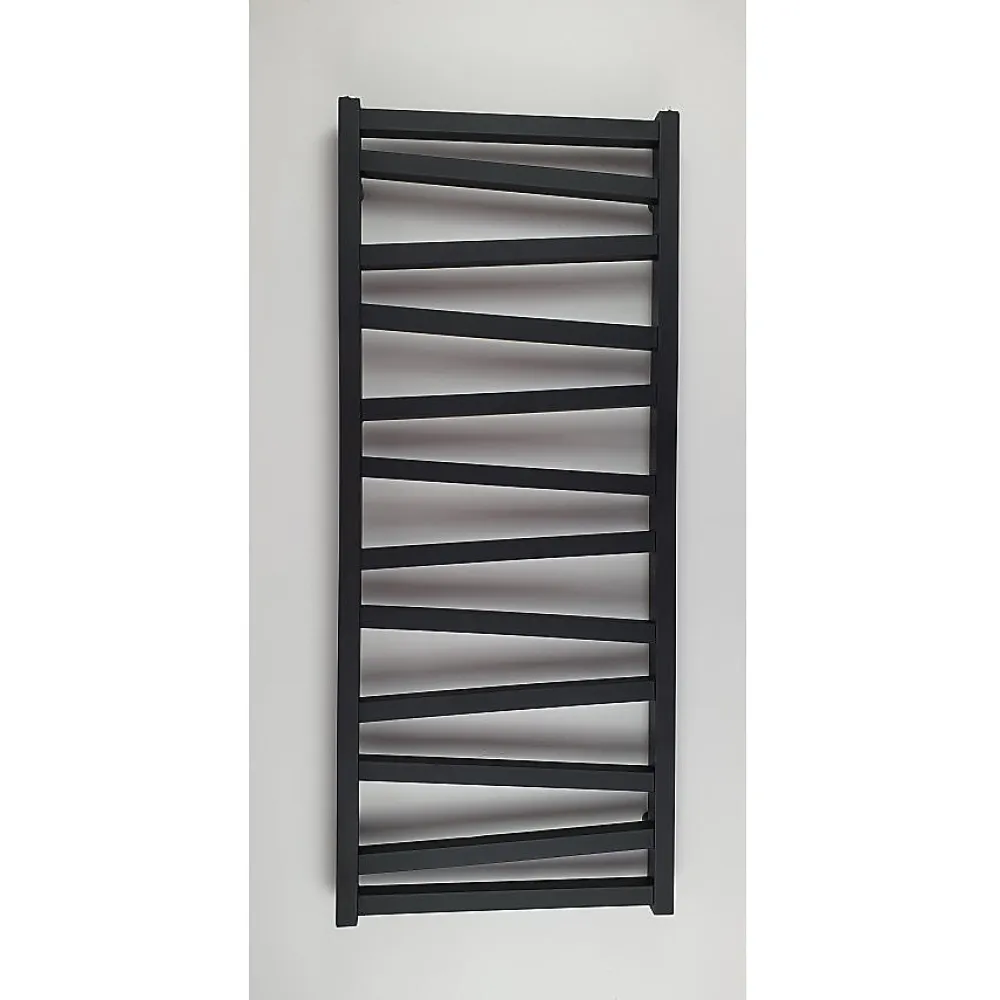 Sèche-Serviettes Eau Chaude|Stano Radiateur sèche-serviettes eau chaude design CYRKA 119 x 50 cm noir mat