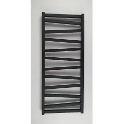 Stano Radiateur sèche-serviettes eau chaude design CYRKA 97 x 50 cm noir mat