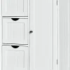 Giantex Rangement Salle de Bain 3 Tiroirs 1 Armoire Placard Porte Magnétique Anti Basculement étagère Réglable