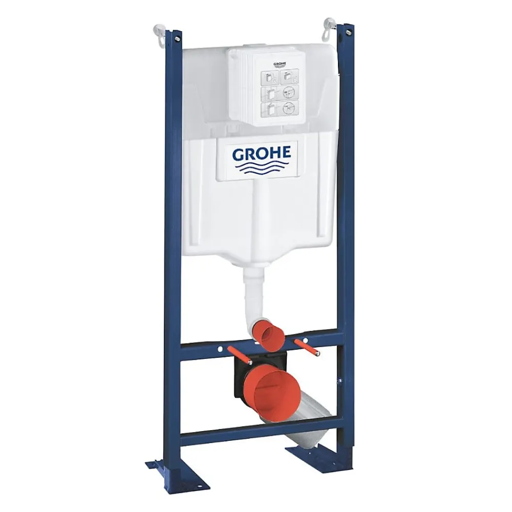Wc Suspendu|Grohe RAPID SL Pack Bâti-support + WC suspendu + Plaque chrome + Set de montage (PROJECTFUSIONTQ-1-SABO)