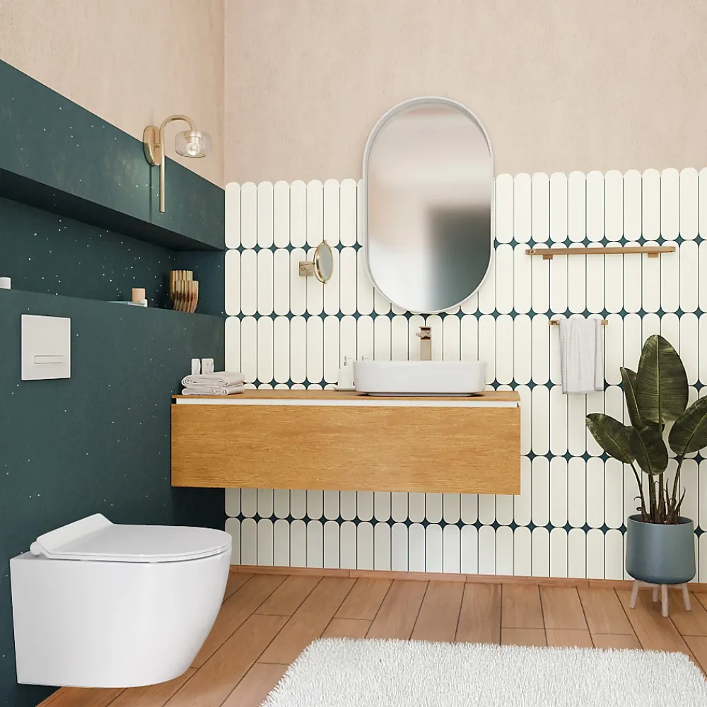 Grohe Rapid SL Pack WC bâti autoportant + WC suspendu sans bride Ceramia avec abattant SoftClose + plaque noir mat (GRRCEPXWR13-FR)