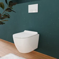 Grohe Rapid SL Pack WC bâti-support + WC suspendu sans bride Ceramia avec abattant SoftClose + plaque chrome (GRRCEPXWR14-FR)