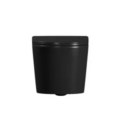 Wc Suspendu|Grohe Rapid SL pack WC bâti-support + WC sans bride Ceramia avec abattant SoftClose + plaque noir mat (GRRCE14BMT01-FR)