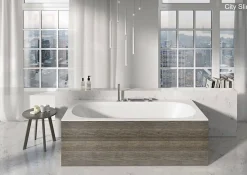 Baignoire Droite|Ravak CITY SLIM Baignoire rectangulaire 180x80 cm en acrylique, sans pieds, blanc (C921300000)
