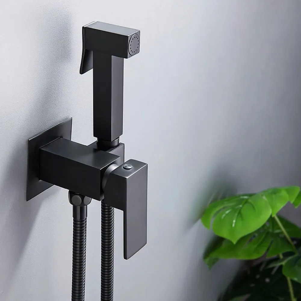 Robinet De Bidet|Rea Robinet Bidet Douchette Noir Mural Monocommande