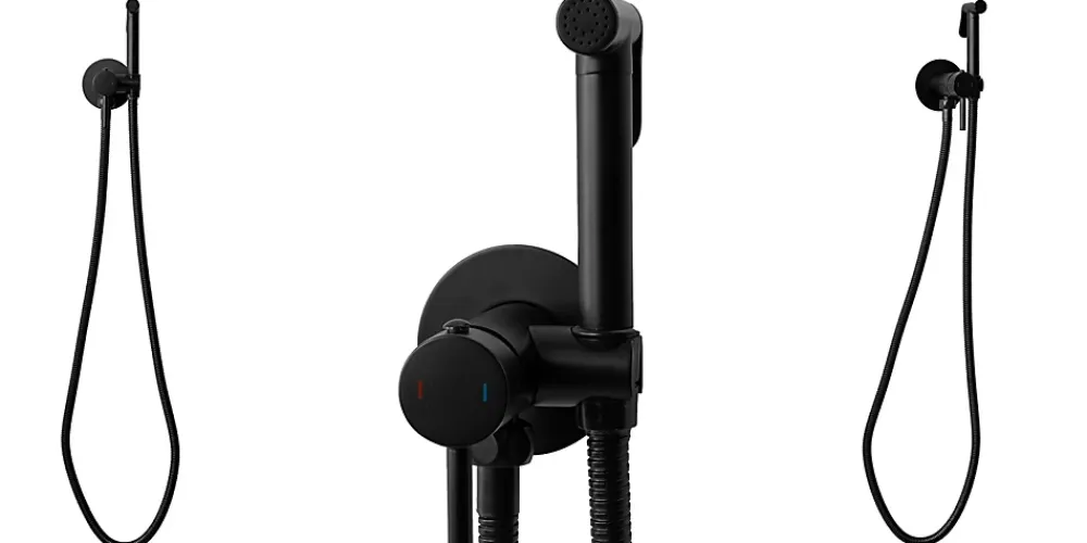 Robinet De Bidet|Rea Robinet Bidet Douchette Noir Mural Monocommande
