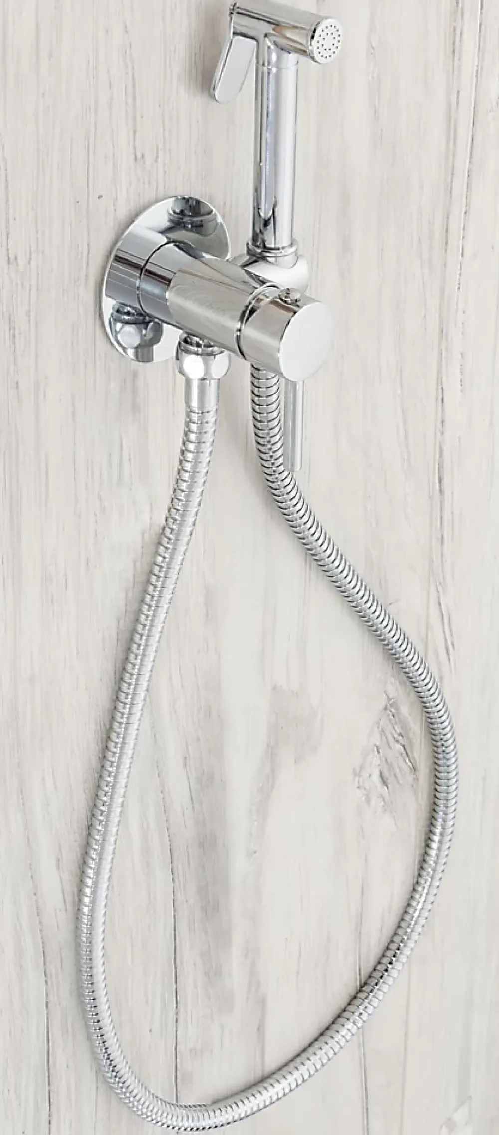 Rea Robinet Bidet Douchette Chrome Mural Monocommande
