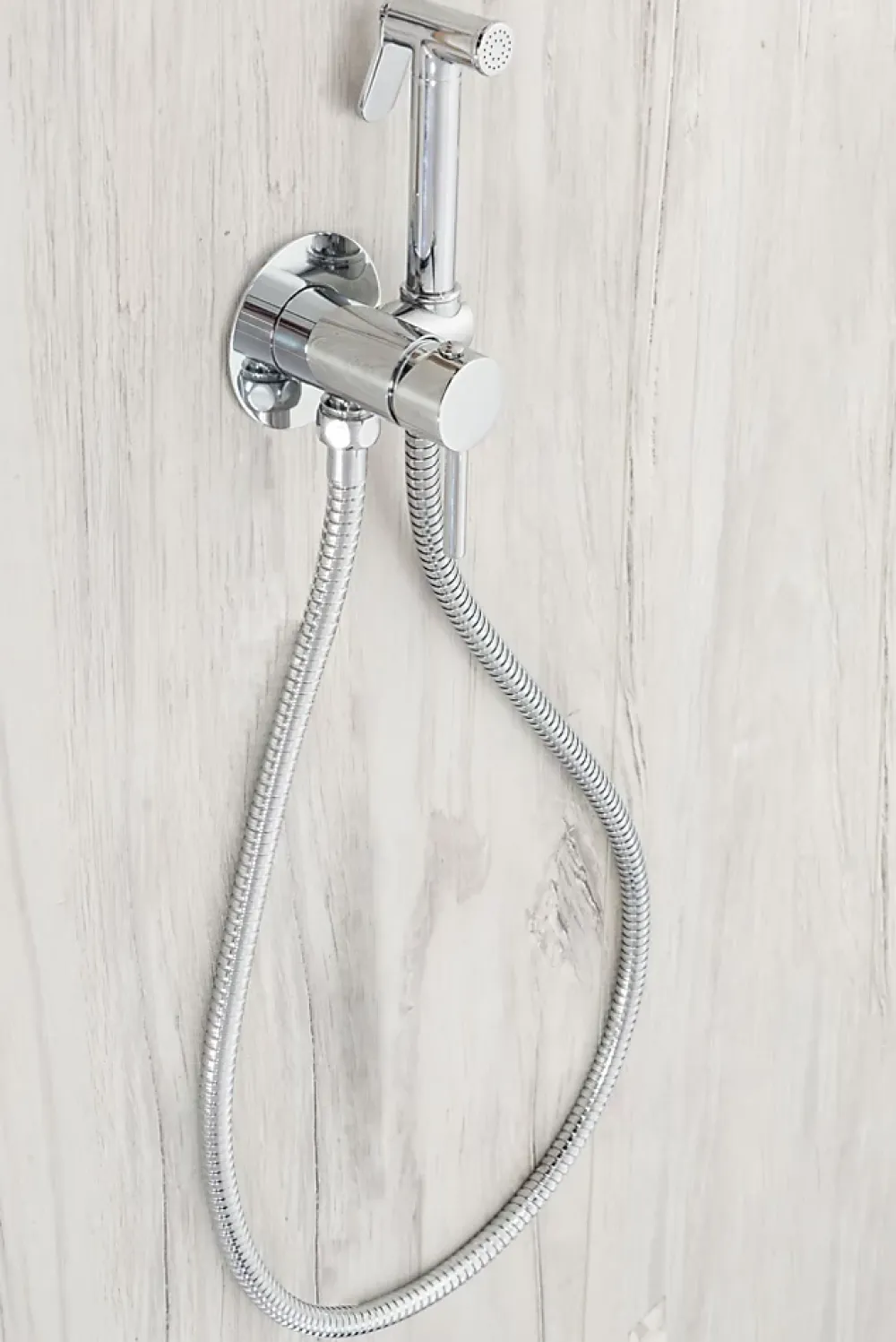 Rea Robinet Bidet Douchette Chrome Mural Monocommande