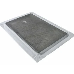 Receveur De Douche|U-tile Receveur 150 x 100 cm HD en pierre naturelle gris grille excentrée