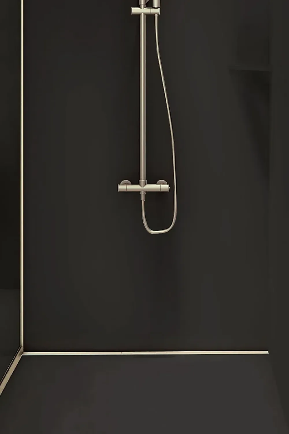 Jackon Receveur de douche à carreler 90 x 120 cm, caniveau doré,