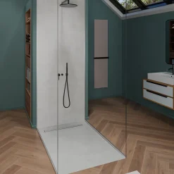 U-tile Receveur de douche à carreler monopente 150 x 100 cm