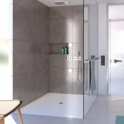 Wedi Receveur de douche à carreler 90 x 90 Fundo Primo carré écoulement centrée