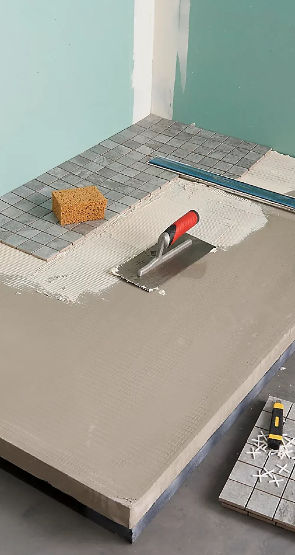 Receveur De Douche|Qboard Receveur de douche à carreler 90 x 140 cm, caniveau extra-plat, Liquid