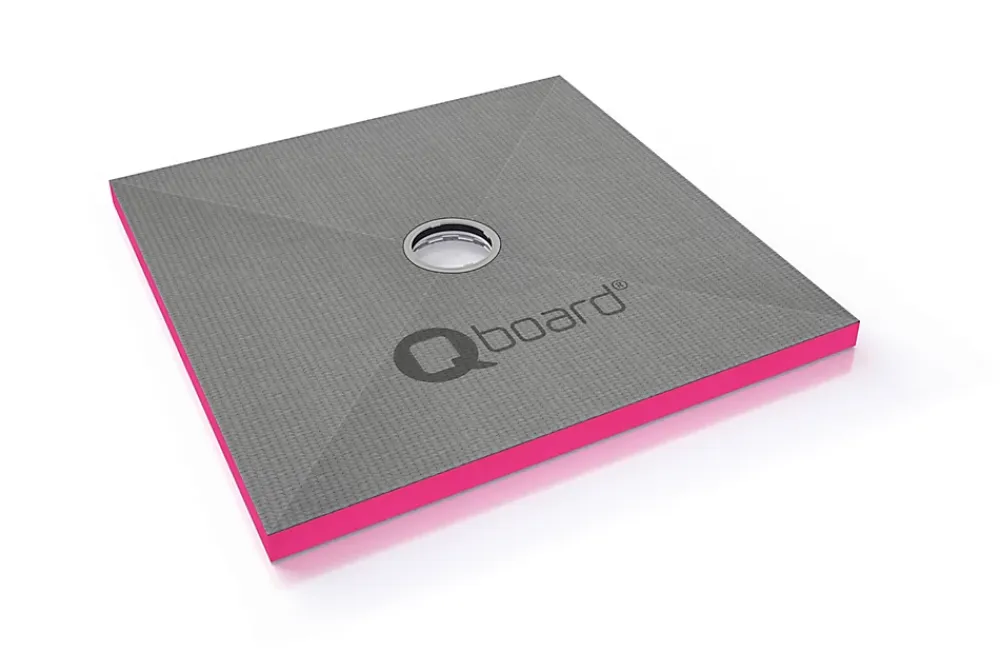 Qboard Receveur de douche à carreler 90 x 90 cm, extra-plat, Liquid