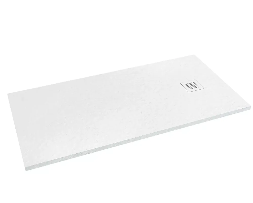 Receveur De Douche|Futurbath Receveur de douche à poser l.90 x L.160 x H.3 cm blanc en mousse de polystyrène extrudé, Gravity