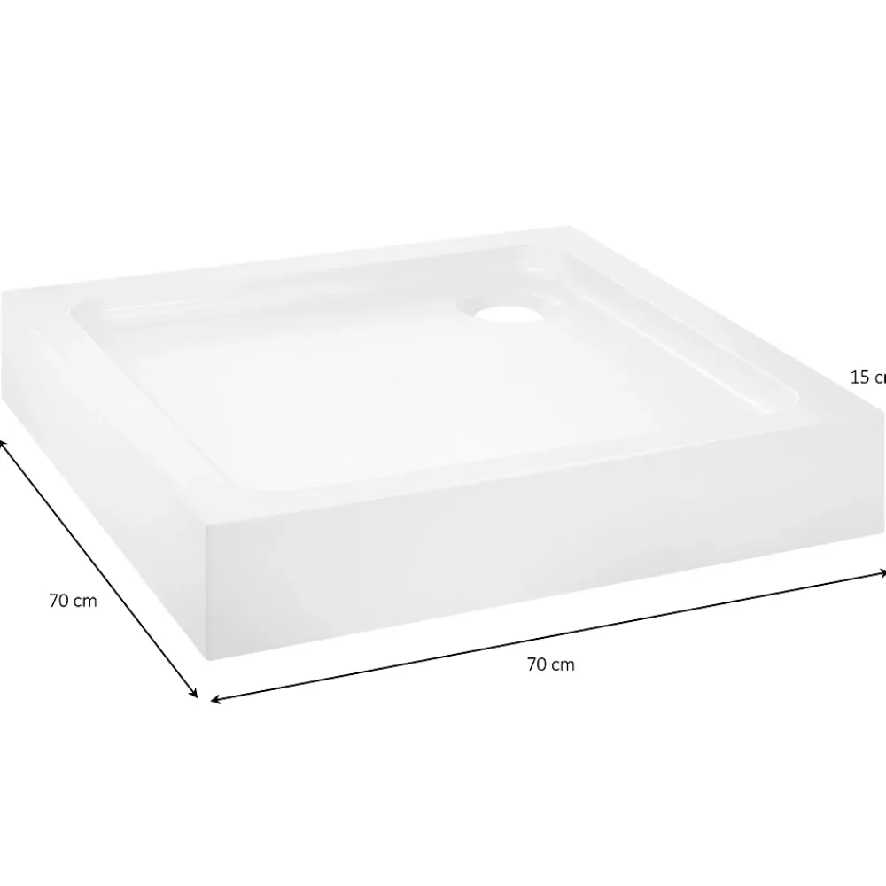 Receveur De Douche| Receveur de douche à poser 70 x 70 cm, Dommel