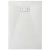 Receveur De Douche|Laneri Receveur de douche SMC en fibre de verre effet pierre avec bonde inclus H. 2,6 cm 80 x 100 Blanche
