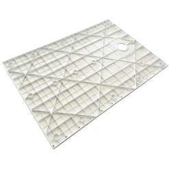 Laneri Receveur de douche SMC en fibre de verre effet pierre avec bonde inclus H. 2,6 cm 80 x 160 Blanche