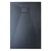 Laneri Receveur de douche SMC en fibre de verre effet pierre avec bonde inclus H. 2,6 cm 80 x 100 Noir