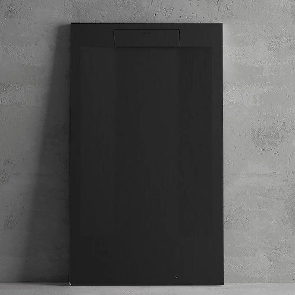 Receveur De Douche|Stano Receveur de douche 90 x 160 cm noir extra plat SUEZ surface ardoisee
