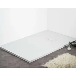 Receveur De Douche|Stano Receveur de douche 90 x 120 cm extra plat blanc PIATTO en SoliCast surface ardoisee