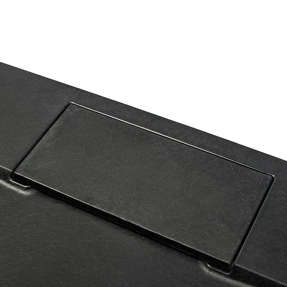Schulte Receveur de douche 80 x 90 cm, effet pierre anthracite,