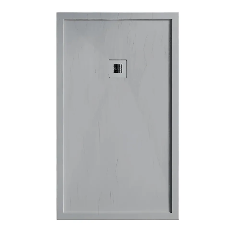 Receveur De Douche|Stano Receveur de douche 90 x 170 cm extra plat gris en resine minerale SARIN Couleur du receveur