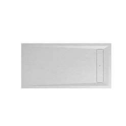 GoodHome Receveur de douche 80 x 160 cm, résine, blanc, Luiro