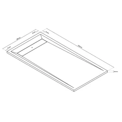 GoodHome Receveur de douche 80 x 160 cm, résine, blanc, Luiro