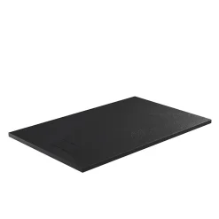 Stano Receveur de douche 80 x 100 cm extra plat noir PIATTO en SoliCast surface ardoisee
