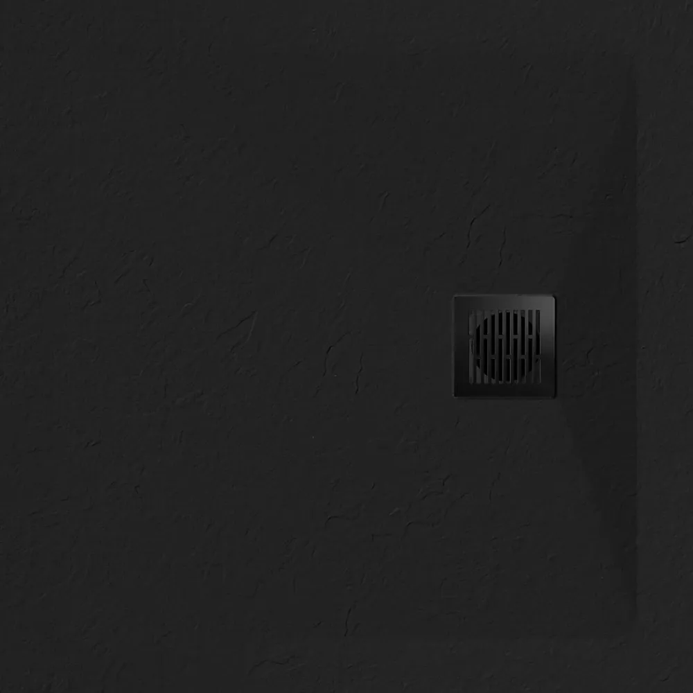 GoodHome Receveur de douche 90 x 90 cm, résine, noir, Douro