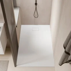 Stano Receveur de douche 90 x 170 cm extra plat blanc PIATTO en SoliCast surface ardoisee
